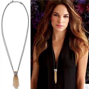 Stella & Dot ~ Windsor Pave Tassel Chain Necklace